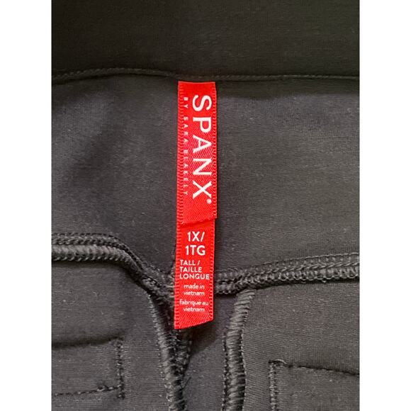Spanx Hi-Rise Flare Pants Ponte Classic Black 1X Tall NWT $148 - Picture 2 of 9